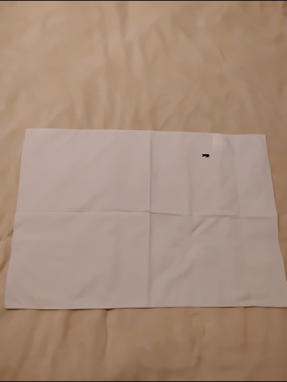 LACOSTE Alligator Logo Standard Pillowcase White Grey